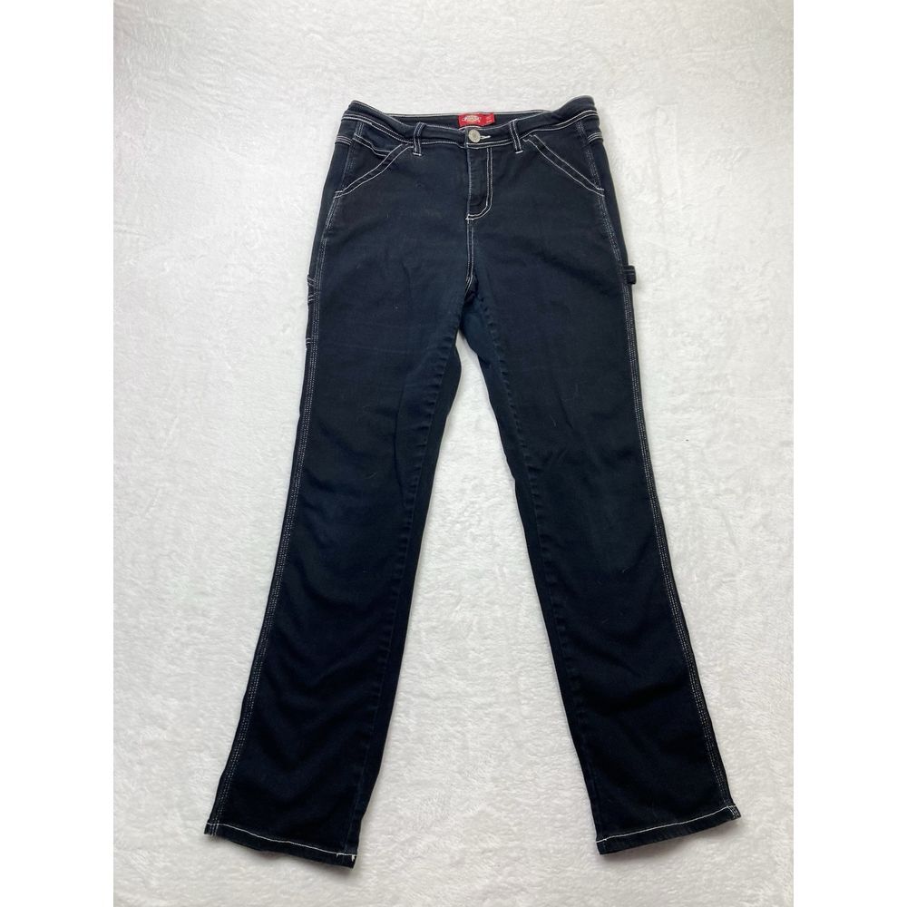 Dickies Girl Pants Womens 9/29 Black Contrast Stitch Carpenter Skater Utility